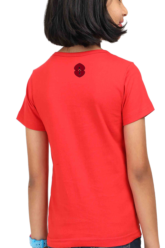 Racing-Themed Kids' Round Neck Half Sleeve Classic Tee | 'Fire in You, Fire on Wheel' Graphic Design