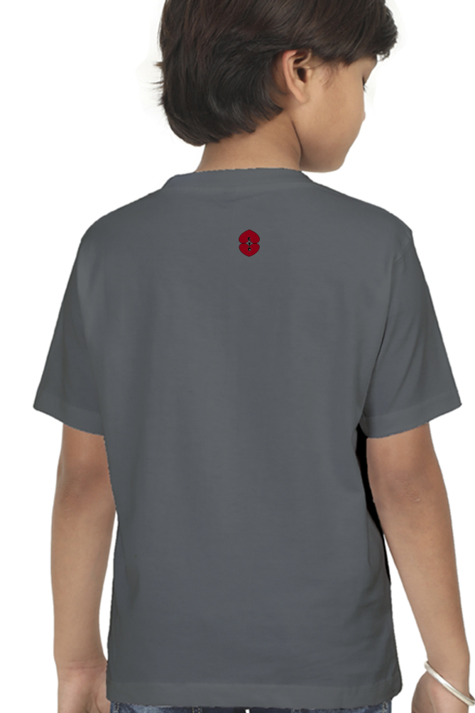 Racing-Themed Boys' Round Neck Half Sleeve Classic Tee | 'I Fly with Wheels on Road' Graphic Design