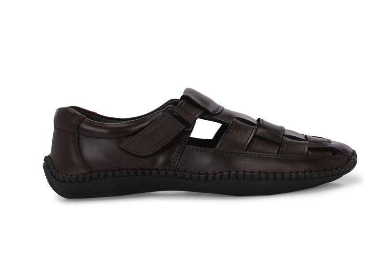 Mens Dreamers Brown Leather Slippers