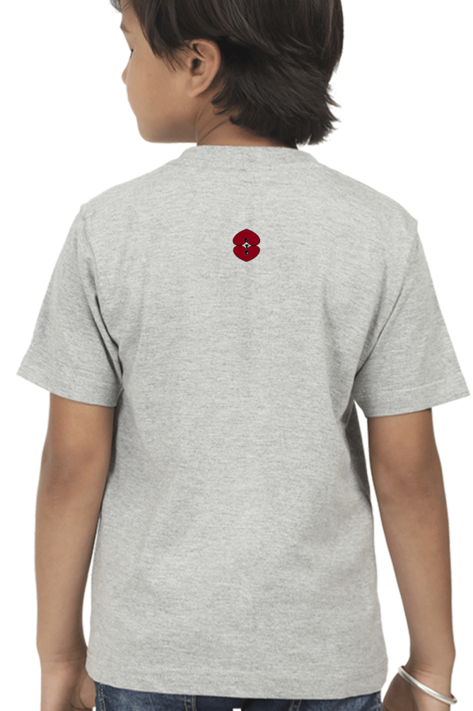 Racing-Themed Boys' Round Neck Half Sleeve Classic Tee | 'Fight Fullest' Graphic Design