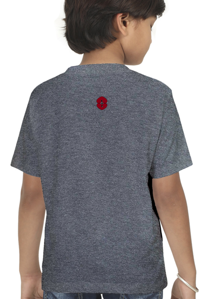 Racing-Themed Boys' Round Neck Half Sleeve Classic Tee | 'Fire in You, Fire on Wheel' Graphic Design