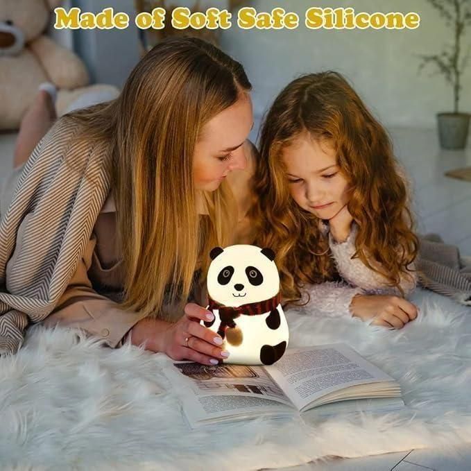 Cute Panda Light Lamp for Kids | 7 Color Touch Sensor Night Light | Silicone Material | Ideal for Nursery and Bedroom