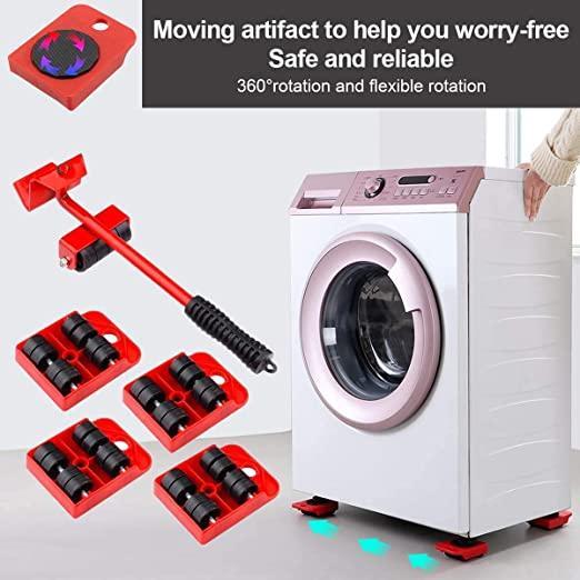 Furniture Lifter Mover Tool Set | Heavy-Duty Furniture Shifting & Lifting Tool with 4 Wheel Pads