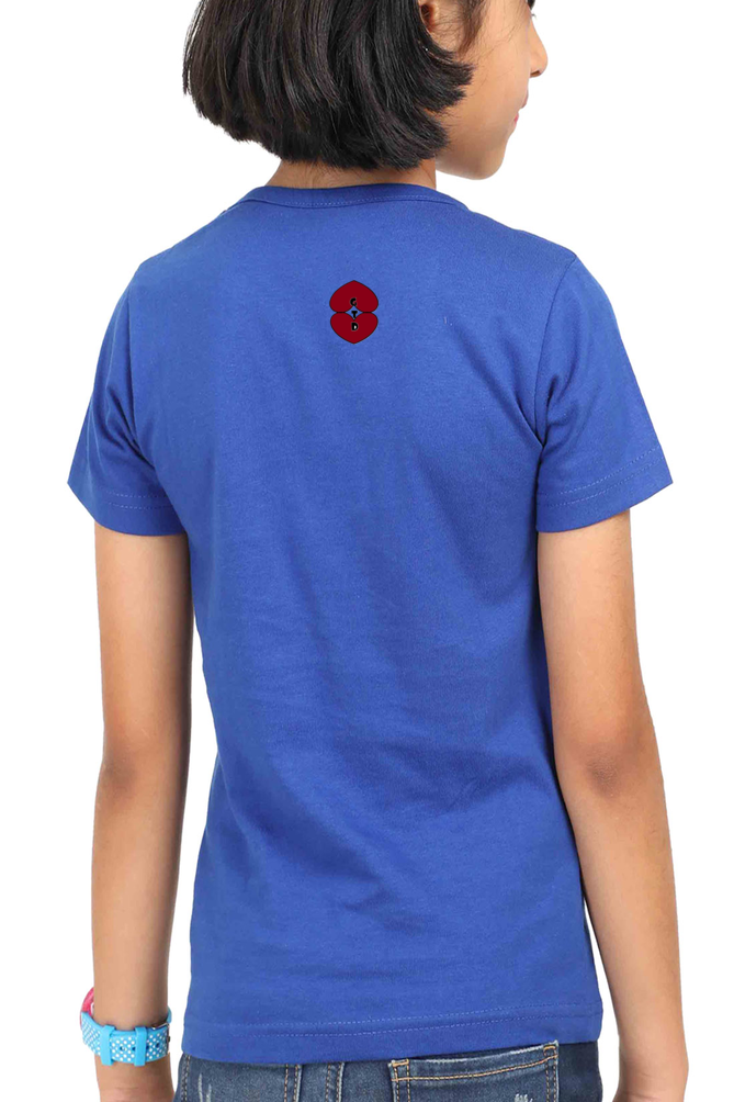 Racing-Themed Kids' Round Neck Half Sleeve Classic Tee | 'Fire in You, Fire on Wheel' Graphic Design