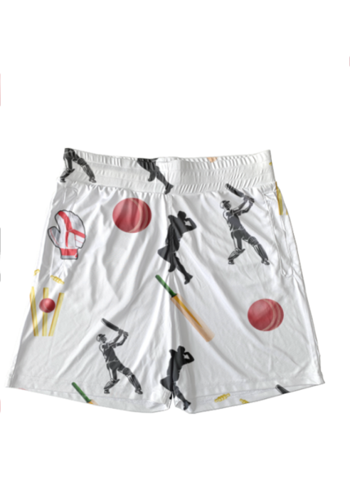 AOP Sport Shorts - Cricket Theme