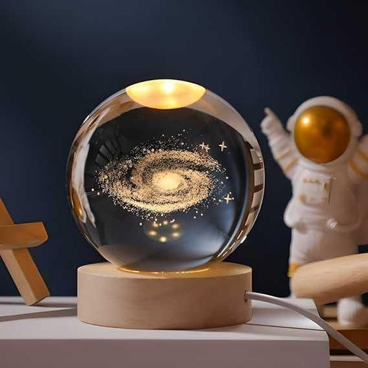 3D Crystal Lamp Ball | Assorted Color | Elegant LED Night Light | Decorative Crystal Sphere