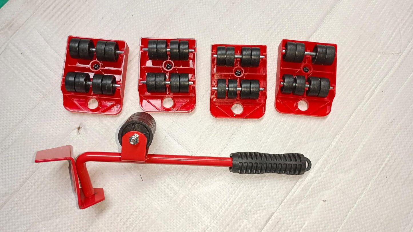 Furniture Lifter Mover Tool Set | Heavy-Duty Furniture Shifting &amp; Lifting Tool with 4 Wheel Pads