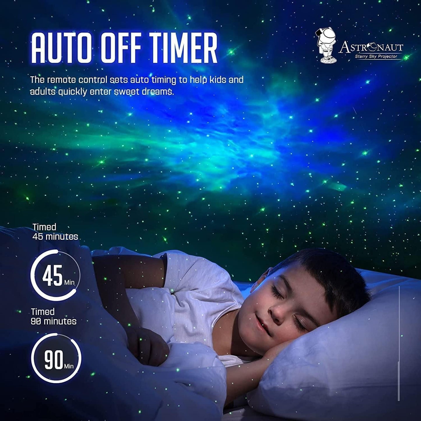 Astronaut Galaxy Projector with 360-Degree Magnetic Head Rotation | Remote Control | Creates a Starry Night Sky