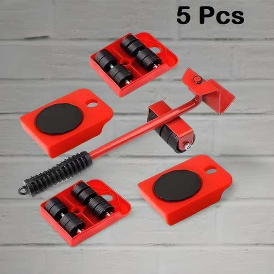 Furniture Lifter Mover Tool Set | Heavy-Duty Furniture Shifting &amp; Lifting Tool with 4 Wheel Pads