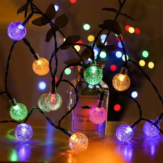 New 14 LED Crystal Bubble Ball String Fairy Lights | 3 Meter Multicolor Decorative Lights for Diwali, Christmas &amp; Home Décor