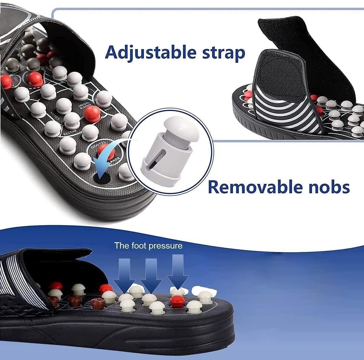 Acupressure &amp; Magnetic Therapy Paduka Slippers | Full Body Blood Circulation Foot Massager for Men &amp; Women