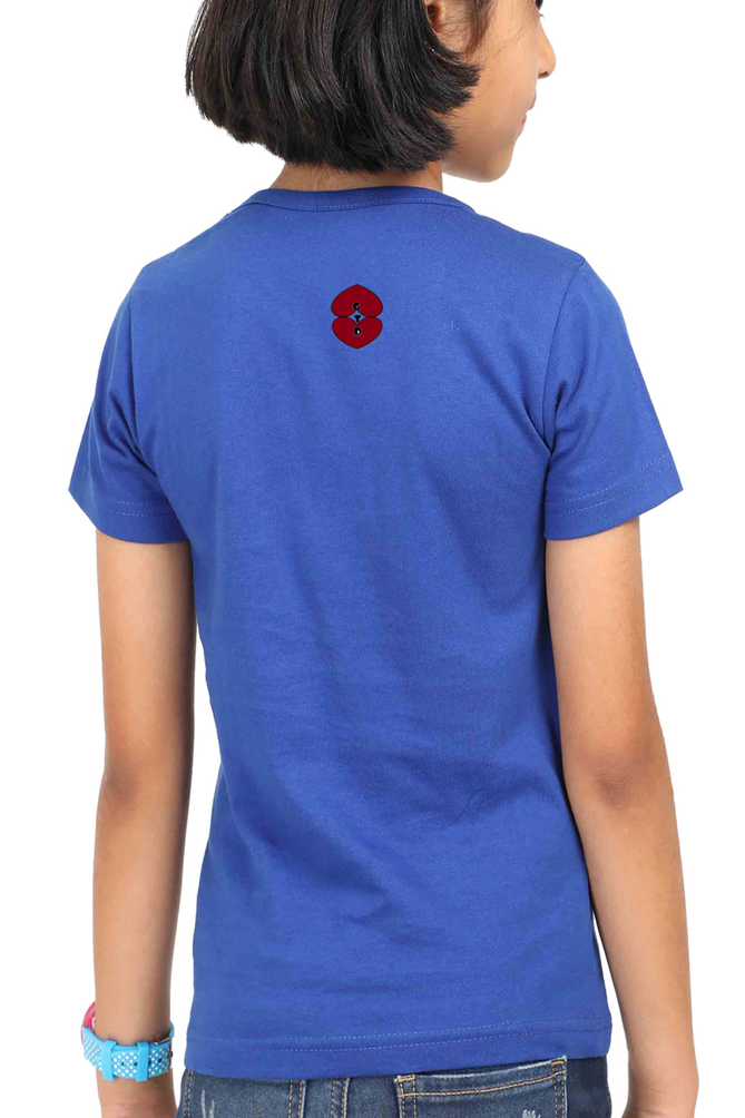 Racing-Themed Kids' Round Neck Half Sleeve Classic Tee | 'Fire in You, Fire on Wheel' Graphic Design